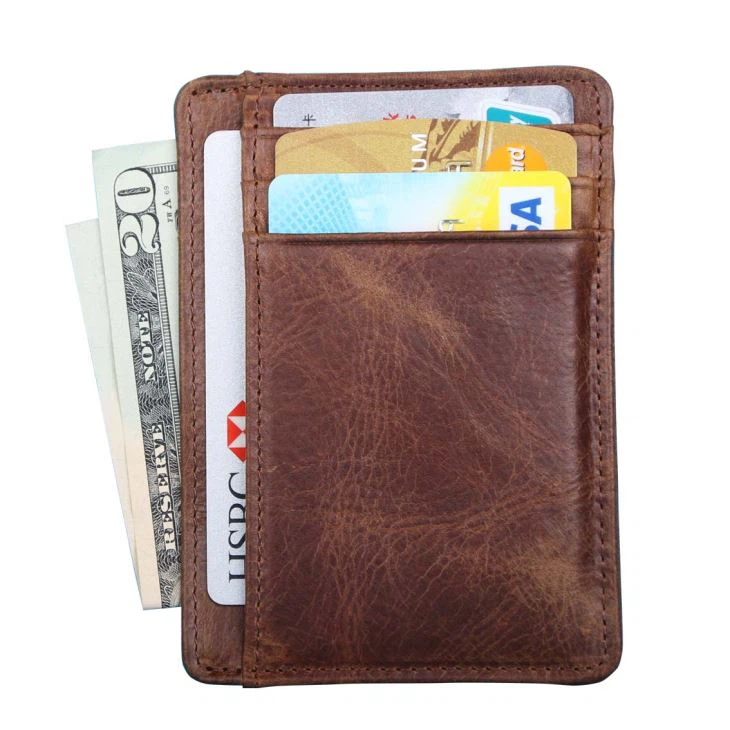 Genuine Leather Card Holder Small Size Light Weight