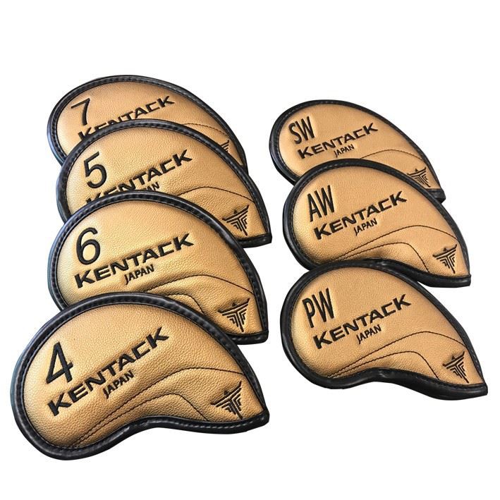 Kentack Golden Color Polyurethane PU Golf Iron Headcover Factory